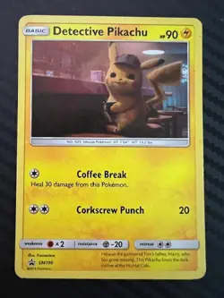 Pokemon TCG Detective Pikachu Detective Pikachu SM190 Promo MP/HP - Image 1
