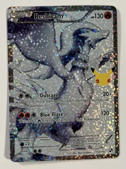 Reshiram 113/114 Celebrations: Classic Collection Holo Pokemon TCG Shiny Mint LP - Image 1