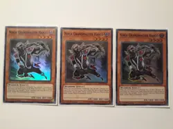 Yugioh | 3x | Ninja Grandmaster Hanzo | SHVA | 1st Edition | Super Rare | NM - Image 1
