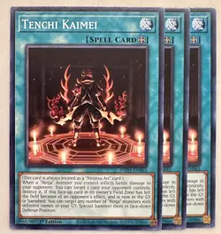 Yugioh! 3x Tenchi Kaimei PHHY-EN065 Common 1st Ed NM - Image 1