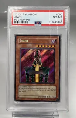 2010-2017 Yu-Gi-Oh! PSV-000 reprint Reprint Jinzo PSA NM-MT 8 YUGIOH - Image 1