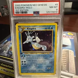 Pokemon Kingdra 1st Edition Holo Rare Card 8/111 Neo Genesis PSA 8 - Image 1