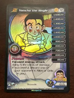 Yamcha The Single Holo Foil Rare 92 DBZ TCG Card LV2 DRAGON BALL Z Score CCG - Image 1