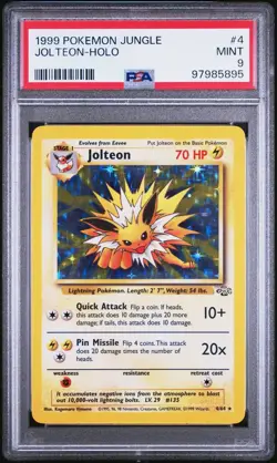 JOLTEON 4/64 | PSA 9 | Jungle Holo WOTC Graded Pokemon Card - Image 2