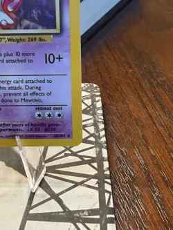 Pokemon TCG Mewtwo Base Set Holo Rare Card 10/102 Vintage - Image 3