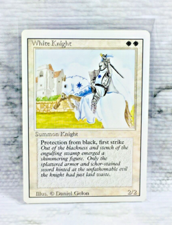 1994 MAGIC THE GATHERING (MTG) WHITE KNIGHT (WHITE) TCG REVISED EDITION CARD! - Image 1