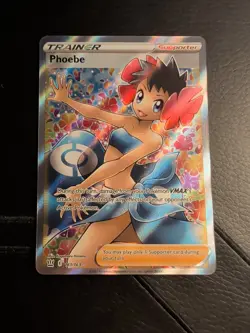 Pokemon TCG Phoebe Full Art Ultra Rare Battle Styles Card 161/163 NM Condition - Image 1