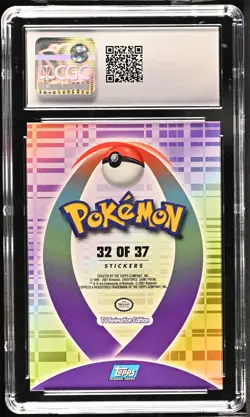 CGC 8 Topps 2001 Entei 32 of 37 Johto League Champions Sticker Pokemon Card - Image 2