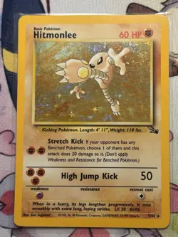 Pokemon TCG Hitmonlee Fossil Holo Card 7/62 Unlimited Rare, NM/MINT - Image 5