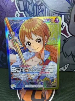 One Piece TCG Nami - OP11-041 - Alt Art Leader - One Piece Card Game - Image 1