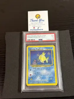 Pokemon TCG Unlimited Shining Magikarp Neo Revelation Holo Card 66/64 PSA 5 - Image 1