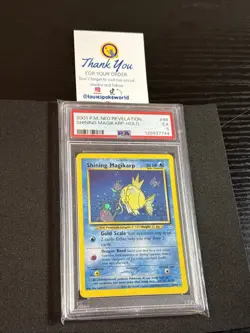 Pokemon TCG Unlimited Shining Magikarp Neo Revelation Holo Card 66/64 PSA 5 - Image 2