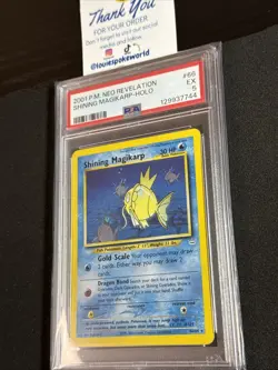 Pokemon TCG Unlimited Shining Magikarp Neo Revelation Holo Card 66/64 PSA 5 - Image 3