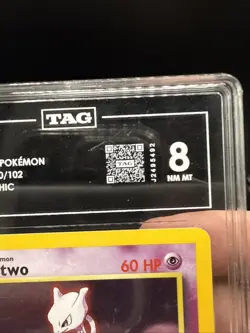 Pokemon TCG Mewtwo Holo Rare Card 10/102 Base Set WOTC TAG 8 NM-MT - Image 3