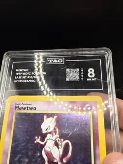 Pokemon TCG Mewtwo Holo Rare Card 10/102 Base Set WOTC TAG 8 NM-MT - Image 4