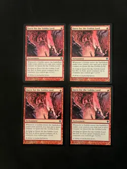 Quest For the Goblin Lord x4 [Worldwake] Near Mint MTG Magic Cards - Image 1