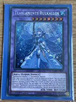 Yu-gi-oh DABL-EN039 Tearlaments Rulkallos Secret Rare 1st Edition NM card - Image 3