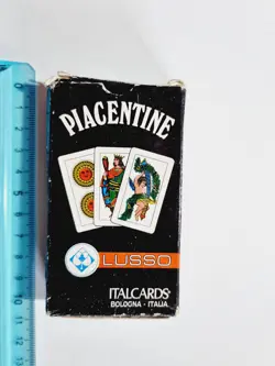 CARTE DA GIOCO PIACENTINE LUSSO ITALCARDS SCOPA BRISCOLA ORIGINAL PLAYING CARDS - Image 1