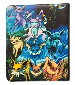 Pokemon Eevee Eeveelutions Card Binder TCG 9 Pockets 50 Sleeves Holds Zipper - Image 2