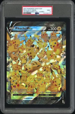 2021 Pokemon SWSH Black Star Promo PSA 7 Pikachu V Union JUMBO CARD - Image 1