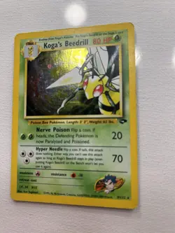 Pokemon TCG Koga's Beedrill Gym Challenge Holo Card 9/132 - Image 3