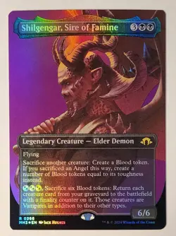 MTG - Shilgengar, Sire of Famine - Foil Borderless - MH3 0366 Modern Horizons 3 - Image 1