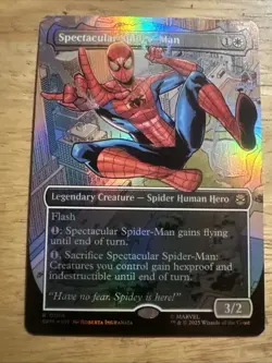 Spectacular Spider-Man Borderless Foil - Marvel's Spider-Man MTG - Image 1