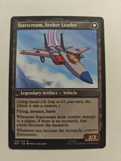 Starscream Power Hungry , UB Transformers , Near Mint , MTG - Image 2
