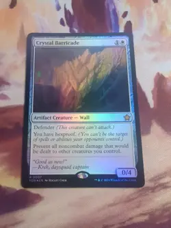 MTG Magic the Gathering Crystal Barricade (7/789) Foundations LP FOIL - Image 1