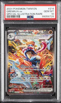 2024 POKEMON TWM EN-TWILIGHT MASQUERADE #214 GRENINJA EX PSA 10 - Image 1