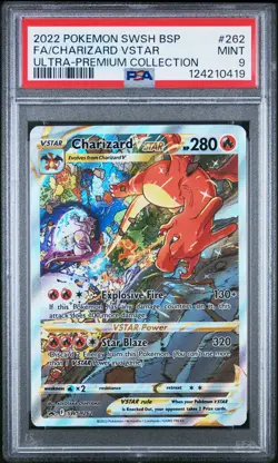 PSA MINT 9 - Fa/Charizard Vstar Ultra-Premium Collection Pokemon Swsh Black Star - Image 1