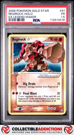 2006 Pokemon Ex Legend Maker #91 Regirock Ex Legend Maker PSA 1.5 - Image 1