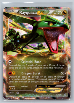 Rayquaza EX 85/124 Pokemon Dragons Exalted Holo Ultra Rare HP - Image 1