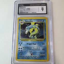 Gyarados 6/102 Base Set Unlimited Holo Rare Pokemon 1999 CGC 9 - Image 1
