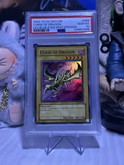 CURSE OF DRAGON 2002 YUGIOH! LEGEND OF BLUE EYES #LOB-066 PSA 10 ENGLISH - Image 1