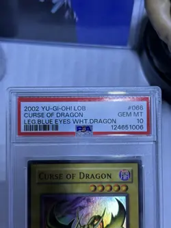 CURSE OF DRAGON 2002 YUGIOH! LEGEND OF BLUE EYES #LOB-066 PSA 10 ENGLISH - Image 5