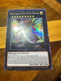 Neo Galaxy-Eyes Cipher Dragon RATE-EN049 Unlimited Edition Super Rare LP + BONUS - Image 1
