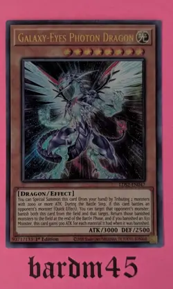 YuGiOh Galaxy-Eyes Photon Dragon LDS2-EN047 Ultra Rare 1st Edition - Image 1