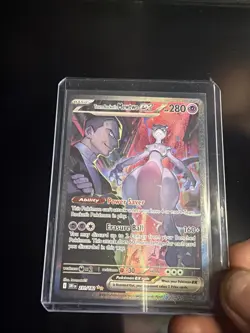 Pokemon Team Rockets Mewtwo EX Card 231/182 Destined Rivals English Edition - Image 1