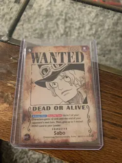 Sabo Wanted Poster Card SEC SP- OP13-120 - Carrying on His Will One Piece TCG - Image 1