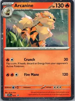 Pokemon Card Arcanine 011 Black Star Promo - Near Mint - Image 1