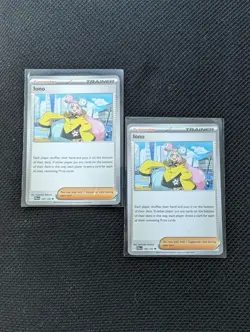 2x Iono Paldea Evolved 185/193 NM supporter trainer cards - Image 1