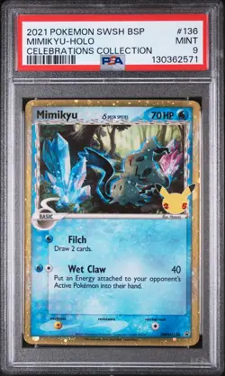 Mimikyu (Delta Species) SWSH136 SWSH: Sword & Shield Promo Cards Holo PSA 9 - Image 1