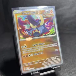 Pokemon TCG Prismatic Evolutions 055/131 Great Tusk Master Ball Reverse Card - Image 2