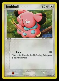 Pokemon Card - Snubbull Unseen Forces 74/115 Reverse Holo Stamped - Image 1