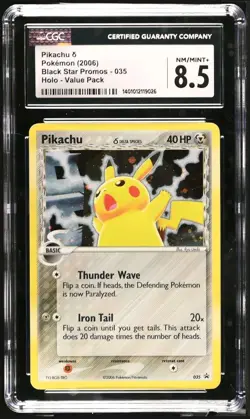 Pikachu δ 035 Holo Black Star Promos | 2006 English CGC 8.5 Pokemon Card - Image 1