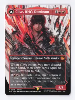 Clive, Ifrit's Dominant (Borderless) 0318 (M) MTG Final Fantasy (FIN) (EN) - Image 1