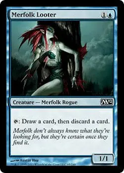 MTG Magic - Merfolk Looter - Magic 2012 - Common - Foil Near Mint - Image 1