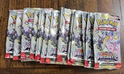 159x EMPTY Pokemon Prismatic Evolutions Booster Packs Wrappers AS-IS - Image 2