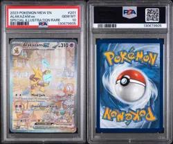 2023 Pokemon Mew EN-151 #201 Alakazam EX Special Illustration Rare PSA 10 - Image 3
